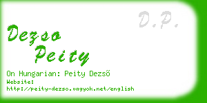 dezso peity business card